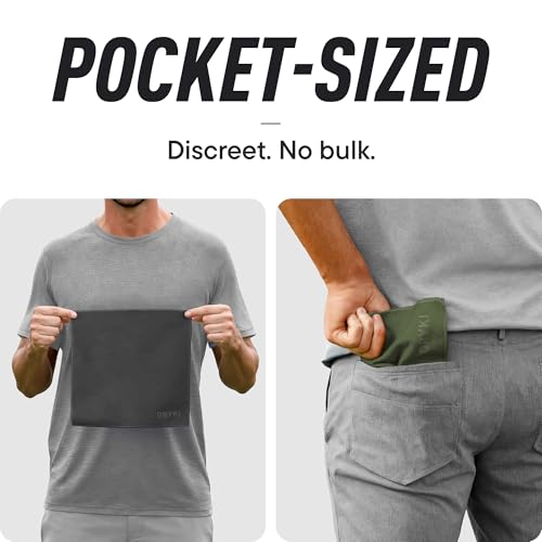 Sweat Absorbing Handkerchiefs - The Original Pocket-Sized Sweat Towels - Quick-Dry Microfiber Sweat Rags for Face, Hands, & Body - Men & Women - Gym, Sports, and Work (Forest: 5 Pack)
