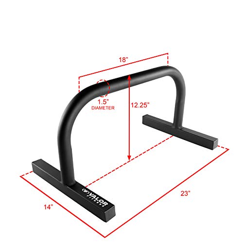Valor Fitness Gymnastic Parallette Bars - Training Dip Bars Push Up Stands - Build Core Body Weight Strength Balance Equipment
