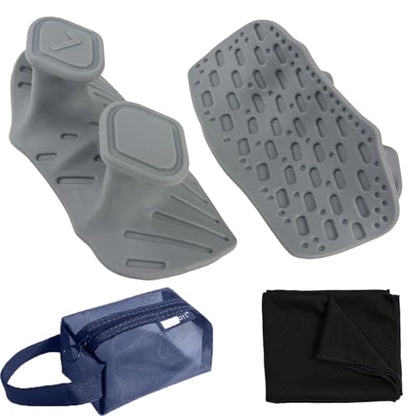 Upgraded Weight Lifting Grips for Women & Men - Extra Large & Thick Non-Slip Gym Grips, Ergonomic Workout Gloves for Pull-Ups, Dumbbell Exercises - color: Grey