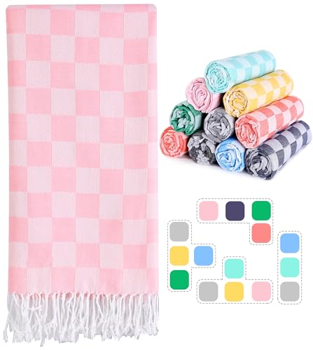 Travel Vacation Essentials Turkish Beach Towel Bath Towels Quick Dry Sand Free Oversized Bath Pool Swim Extra Large XL Blanket Adult Travel Cruise Accessories Must Haves Clearance Stuff Necessities - color: 1pcs Pink