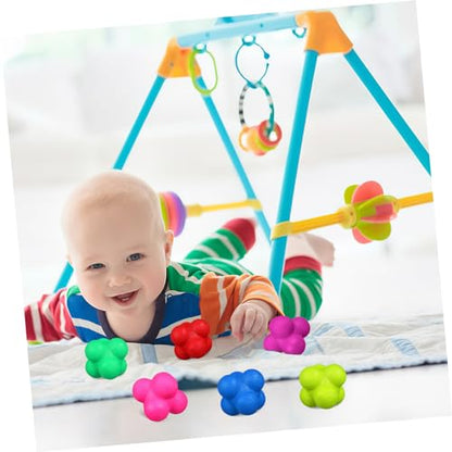 Mikikit 6Pcs Hexagonal Reaction Balls Lightweight Agility Training Equipment for Fitness Games Enhances Reflexes and Coordination