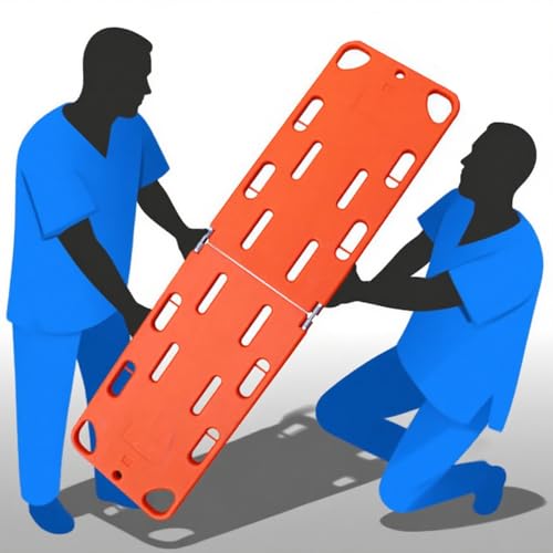 Lightweight Foldable Spine Stretcher Board with Safe Str, Water-Resistant Emerncy Backboard for Patient Transfer, Ideal for Use and First Responders