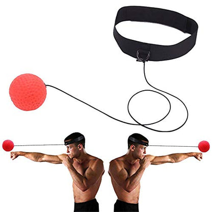 Boxing Reflex Ball with Headband, Softer Than Tennis Ball, Perfect for Reaction, Agility, Punching Speed, Fight Skill and Hand Eye Coordination Training