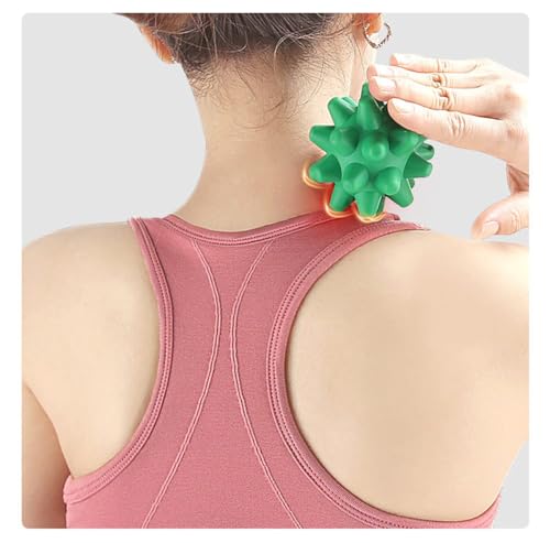 Soft Spiky Massage Balls, 2 Pcs Silicone Massage Ball for Plantar Fasciitis, Trigger Point Release Ball Deep Tissue Self Massage Ball Muscle Soreness Manual Massage Ball for Yoga Gym Exercise (Green) - color: Green