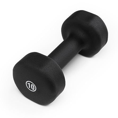 Marcy Colored Neoprene Dumbbell (Sold in Singles or Set) Hand Weights, Exercise Free Weights for Home Gym - color: I. Midnight Black - 10lb - Single