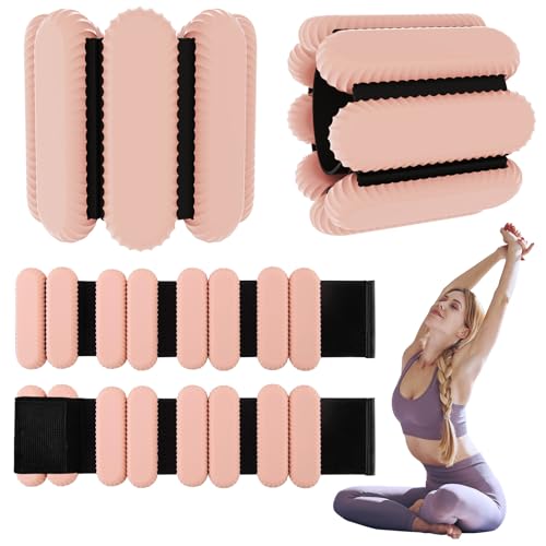 Wrist & Ankle Weights for Women, Wearable Strong Arm & Leg Weights Set of 2(1Lbs Each), Freely Removable, Ankle Weights for Walking, Yoga, Dance, Gym