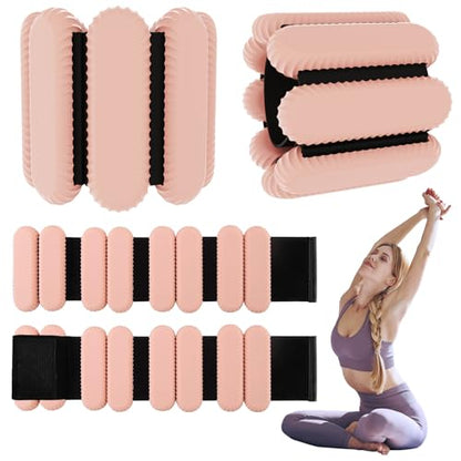 Wrist & Ankle Weights for Women, Wearable Strong Arm & Leg Weights Set of 2(1Lbs Each), Freely Removable, Ankle Weights for Walking, Yoga, Dance, Gym