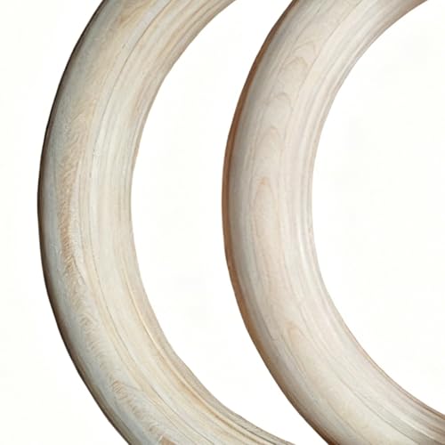 Wooden Gymnastic Rings 2 Pieces Calisthenics Grips Equipment