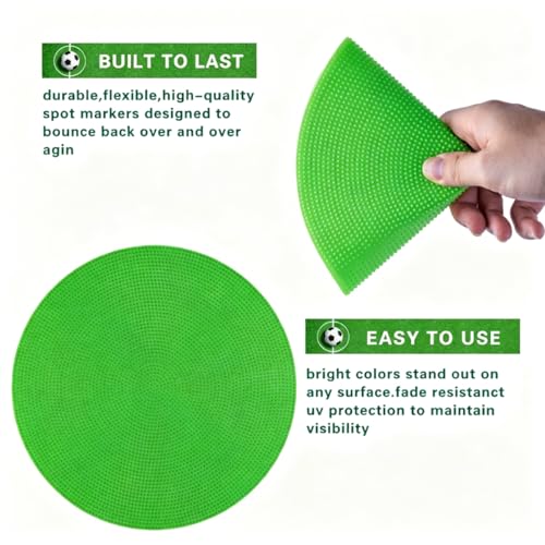 Poly Spot Markers 4inch/9 inch Non-Slip Rubber Agility Markers Flat Field Cones Floor Dots for Football, Soccer, Basketball Training Markers, School Activities, Exercise Drills, Social Distancing