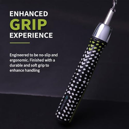 HEREROPE 1/4LB Weighted Jump Rope for Speed, Cardio, Boxing & Workout, Skipping Rope with Ball-bearing, Comfortable & Ergonomic Grip, Tangle Free Cable, Jump Ropes for Men Women Fitness