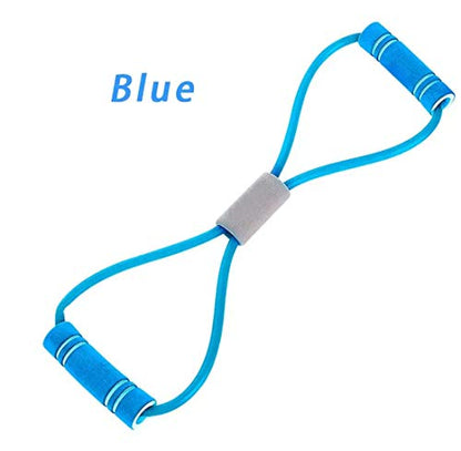 Yoga Fitness Resistance Bands Figure-of-Eight Chest Expander Elastic Muscle Training,Gym Equipment Fitness Rubber Bands Sports Elastic Bodybuilding Training