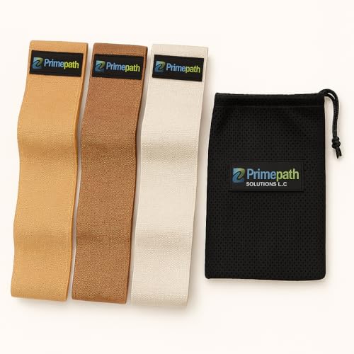 Fabric Resistance Bands for Women and Men, Booty Workout Bands Set of 3, Non-Slip Glute Exercise Bands for Legs and Home Gym Fitness