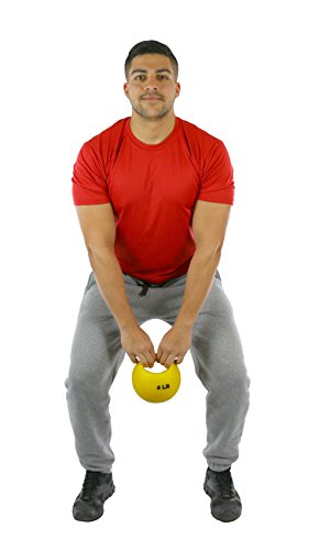 CanDo 10-3291 One Handle Medicine Ball, 4 lb, Yellow