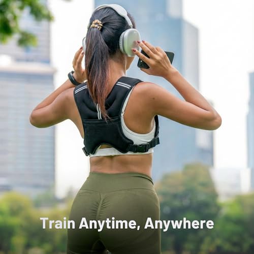 MIKOLO Weighted Vest, 8lb/12lb/16lb Weight Vest for Women & Men, Weight Vest with Reflective Stripe for Walking, Running, Strength Training & Workout(8lb) - size: 8lb
