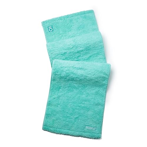 Eco Friendly Gym Towel for Working Out - Soft and Absorbent Cotton Exercise - No Synthetic Microfibers or Plastics - Sweat Towel for Gym, Fitness, Sports, Yoga - Aqua - 1 Pc - color: Aqua