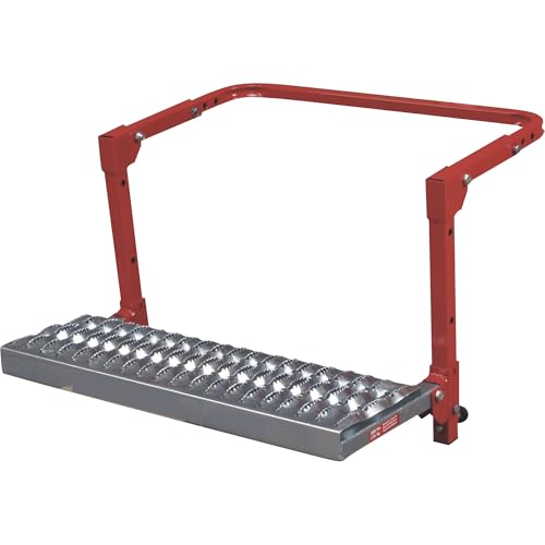 Ironton Truck Tire Service Step, 300 Lb Capacity, Fits Tires up to 13 in. Deep, Non-Slip Steel Platform, Folds Flat for Storage, Fully Assembled, for Trucks, SUVs and Semi Trucks