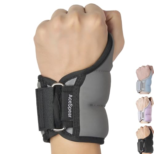 Wrist Weights with Thumb Loops Lock for Men Women 1lb*2 2lbs*2 3lbs*2 Ankle Weights Weighted Gloves for Running Strength Training Walking Exercises - color: Gray, size: 3 lbs x 2