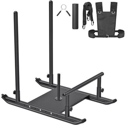 Kipika Weight Sled, Workout Sled, Fitness Strength Training Sled, Speed Training Sled for Athletic Exercise, Speed Improvement, Easily Through Obstacles, Suitable for 1" & 2" Weight Plate - color: G- Black