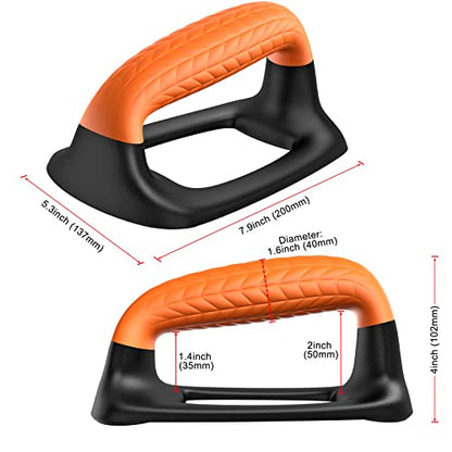 SELEWARE Push Up Bars Pushup Stands Push Up Handles w/Soft Rubber Handles - color: B: Black & Orange