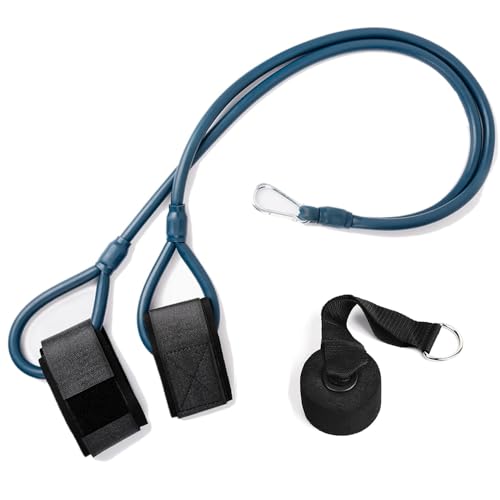 Baseball Resistance Training,Softball Pitcher Resistance Strap,Baseball Pitching Training with Baseball Training, Pitching and arm Training, Door Installation Anchor Strap.(Blue)