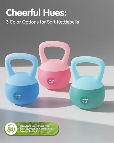 Soft Kettlebell - Cushioned Impact-Resistant Base and Anti-Slip - color: Pink