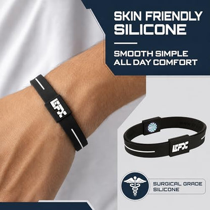 Performance Balance Bracelet & Wristband, Silicone Hologram Band for Athletes, Seniors & Active Adults, 24/7 Wear, User-Reported Balance, Strength & Flexibility, Vertigo & Dizziness Relief
