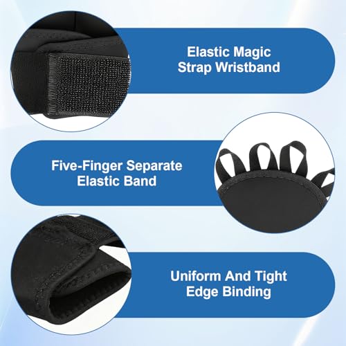 Weighted Training Gloves for Hand Stability and Dexterity - Fingerless Grip Strengthening Gloves for Tremors, Endurance, Boxing, and Fine Motor Skills (Black,Universal size)