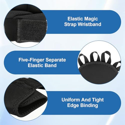 Weighted Training Gloves for Hand Stability and Dexterity - Fingerless Grip Strengthening Gloves for Tremors, Endurance, Boxing, and Fine Motor Skills (Black,Universal size)