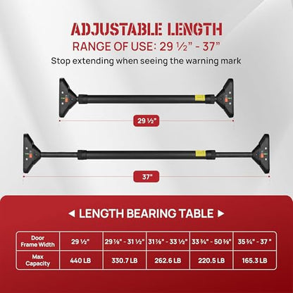 Yes4All Heavy Duty Wall Mounted Pull Up Bar, Over Door Pull Up Bar for Doorway, Multi Grip Chin Up Bar, Sturdy Strength Training Bars & Durable Gym Bar for Home Exercise - style: Doorway Pull-Up Bar