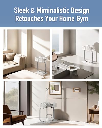 BYZOOM FITNESS Pure Series Adjustable Dumbbell - 12.5/25/27.5/50/55/75lb - ONE UNIT OR PAIR(check QTY before purchase) - 5-in-1/ 10-in-1 / 15-in-1 / 21-in-1 Flexible Hand Weights for Home Apartment Garage Gym, Strength Training & Fitness Workouts, White O