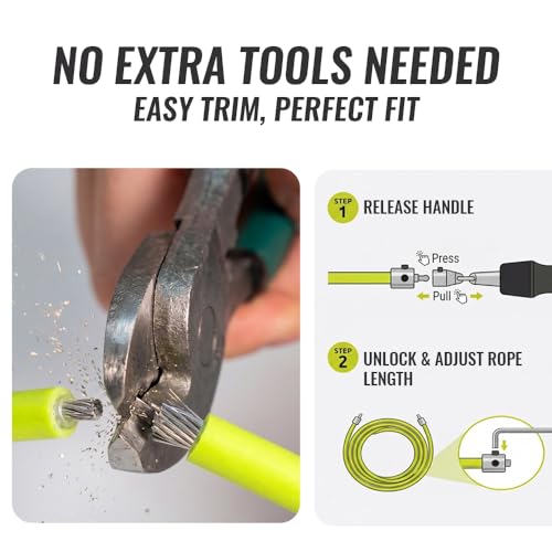 Weighted Jump Rope for Men & Women, 1/4lb 1/2lb Interchangeable Weighted Rope, Ball Bearing Adjustable Length, Tangle Free Storage Golf-Grade Grip, Skipping Rope for Weight Loss