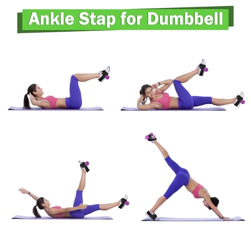 Dumbbell Foot Attachment- Adjustable Ankle Weights Strap for Leg Workouts, Home Gym Equipment - Perfect for Hamstring Curl, Shin Splint Relief, Monkey Feet Weight Lifting - Leg Weights for Men & Women - size: 7*7