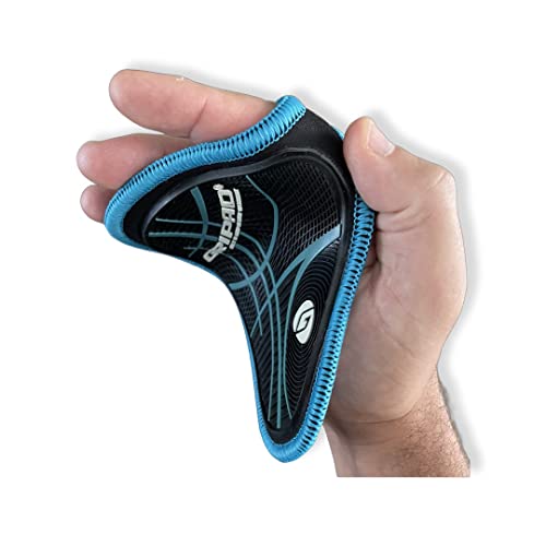 Gripad RX Lifting Grips | The Most Durable Grip Pads Yet | The Alternative to Weight Lifting Gloves, Gym Workouts, WOD, Weightlifting | Neoprene Hand Grips | Flexible Rubber Palm - color: Black / Blue