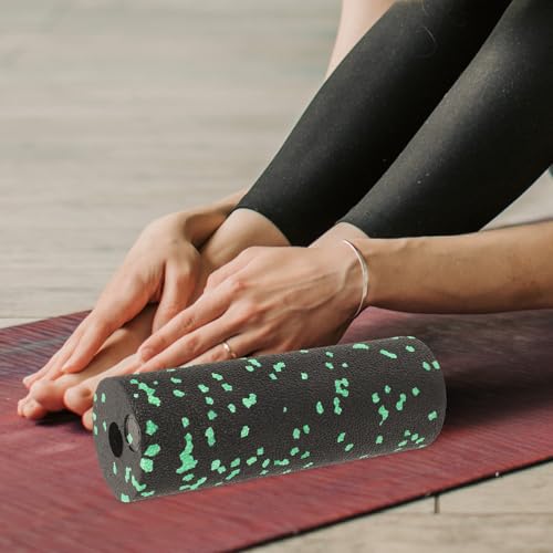 Toyvian Compact Foam Roller Column for Muscle Relaxation, Small Hollow Fitness Massager, Portable Green Sports Exercise Therapy Tool for Home and Travel