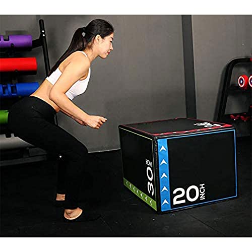 BalanceFrom 3-in-1 Foam Plyometric Jump Box for Home Gym with Multiple Height Options – Versatile Plyo with Non-Slip Surface for Strength, HIIT, Step-Ups, and Agility Training