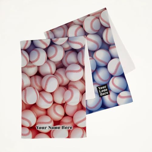 Cooling Ice Towel – 2 Pack 12x31 inch Personalized Chilly Cool Instant Cooler Wrap Rag Outdoor Sports Gym Workout Fitness Customized Photo Design Text Name (Baseball, 12"x31") - color: Baseball, size: 12"x31"