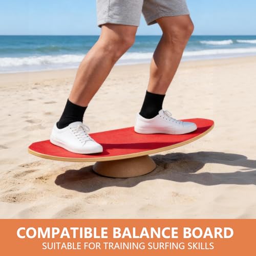 Cork Balance Board Hemisphere, 6" Half Ball Trainer for Adults & Kids, Portable Fitness Balance Ball for Physical Therapy, Yoga & Pilates, Sustainable Natural Cork