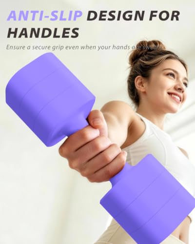 Ragebby Adjustable Dumbbell Set of 2, Weights for Men and Women at Home - color: PURPLE, style: 10LB(5LB Pair)