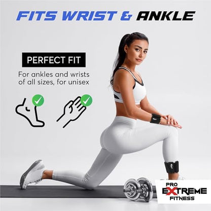 Wrist Ankle Weights Adjustable Training Intensity for Strength Training Walking Running Yoga Pilates Jogging for Women Men Set of 2