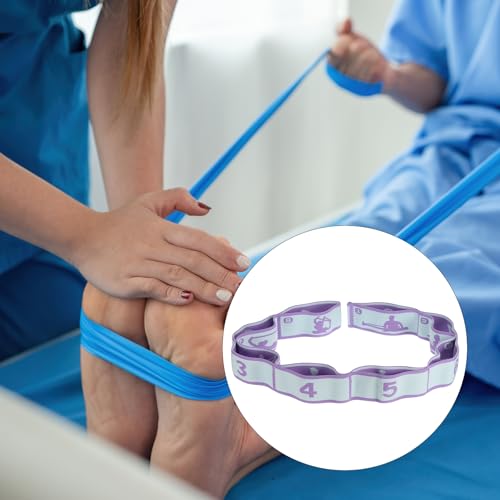 PATIKIL Exercise Bands, Yoga Stretching Strap Latin Elastic Bands for Physical Dance Stretch Pilates Resistance Bands - color: Purple