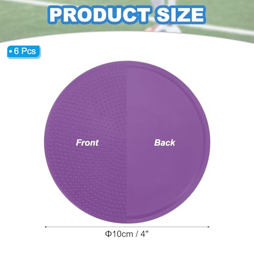 PATIKIL Spot Markers, Non-Slip Floor Dots Agility Markers Flat Field Cones Poly Dot - color: Purple