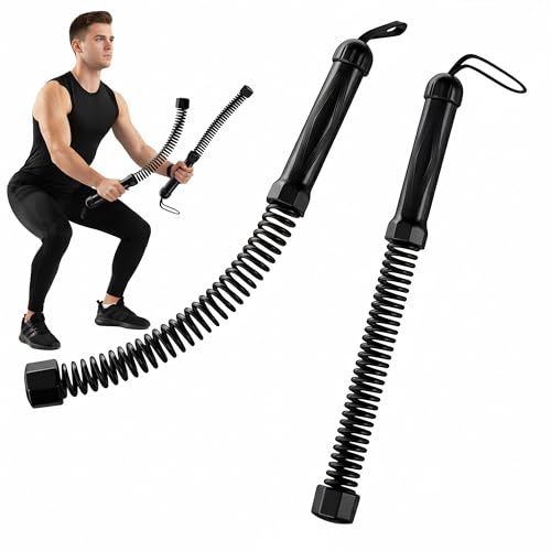 2PCS Weighted Ropeless Battle Ropes, 3.5 lbs in total, Heavy Duty Workout Rope for Home Gym with Training Poster, Portable Workout Rope for Strength Training, HIIT, Cardio, Non-Slip Grip, Fitness Equipment for Men & Women - color: black