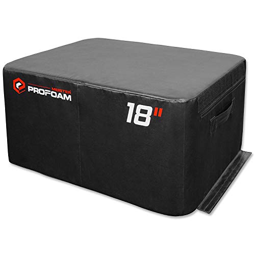 Meister PROFOAM Plyo Boxes - Foam Plyometric Jump Boxes for Pro Gyms - style: 3 BOX SET (18", 12", 6") - Black
