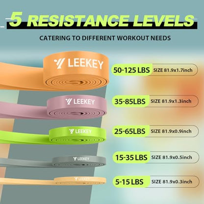 Pull Up Assistance Bands,5-125LB Resistance Bands with Grip、Door Anchor、Gym Bag - Exercise Bands for Full-Body Training, Fitness, Physical Therapy -USA Original Patent - style: 5-125LBS MORANDI