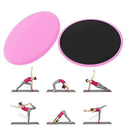 Fitness Sliding Disc, Wireless Core Slider Workout Equipment, Low Impact ABS Sliders for Home Gym and Floor Exercises with Pull Straps for Full Body Training