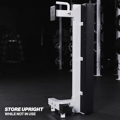 Titan Fitness TITAN Series Single Post Flat Bench, Rated 1,200 LB, 4" Thick HeftyGrip Vinyl Pad, Dedicated Home Gym Competition Weightlifting & Strength Training Utility Bench - color: White