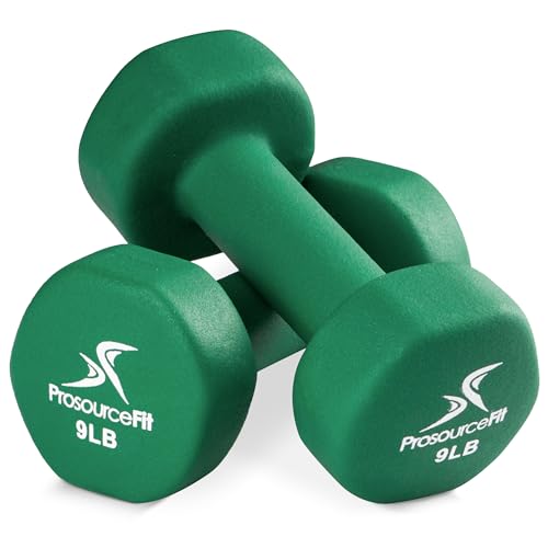 ProsourceFit Neoprene Dumbbell Coated for Non-Slip Grip - size: 9-Pound