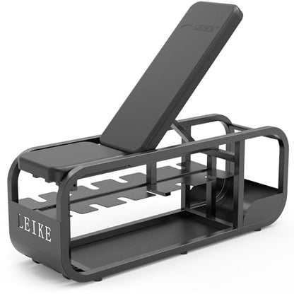 leikefitness Adjustable Weights Bench, Multifunctional Strength Training Bench, Combining a Cast Iron Stand, Adjustable Bench, Dumbbell Storage Box in One Compact Unit