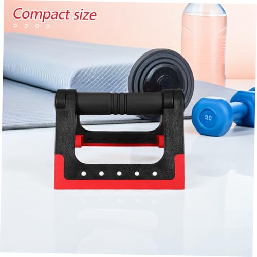 CHILDWEET Push-up Rack and Bars Set, Red Metal Push-up Stands for Home Fitness Equipment, Rotating Push-up Handles for Men and Women Strength Training