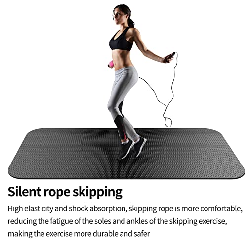 Large Exercise Mat,Exercise Equipment Mat,Treadmill Mat, Exercise Bike Mat, Workout Mats for Home Gym Mats Gym Flooring Rubber Workout Mat Fitness Mat Large Yoga Mat Cardio Mat for Weightlifting, Jump Rope, Non-slipping